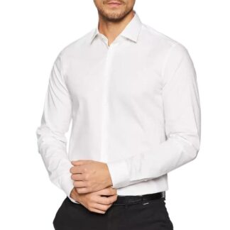 Calvin Klein Jeans Men's White Cotton Shirt - Classic Style