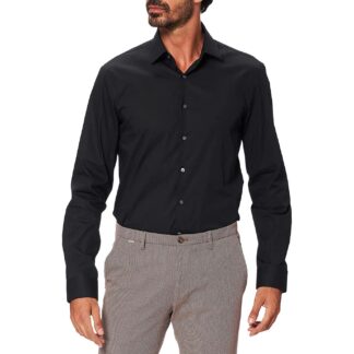 Calvin Klein Jeans Men's Black Cotton Shirt