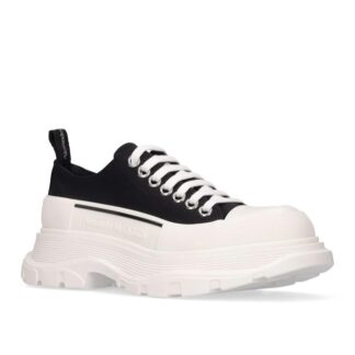 Alexander McQueen Cotton Sneakers with Platform Sole and Logo Details