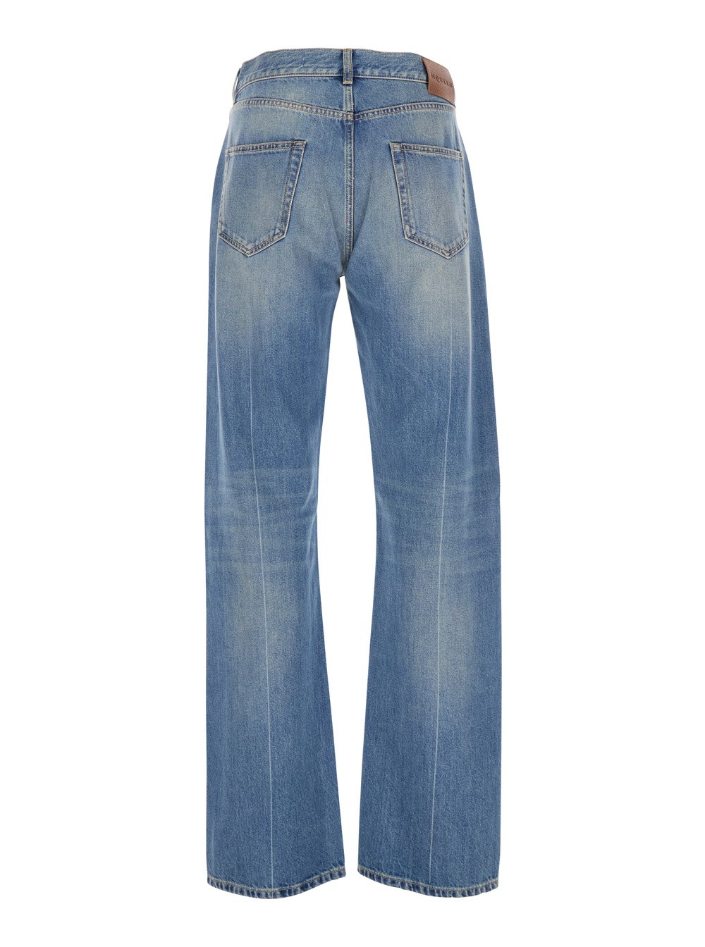 Alexander McQueen Straight Jeans with Skull Logo Plaque - Image 3