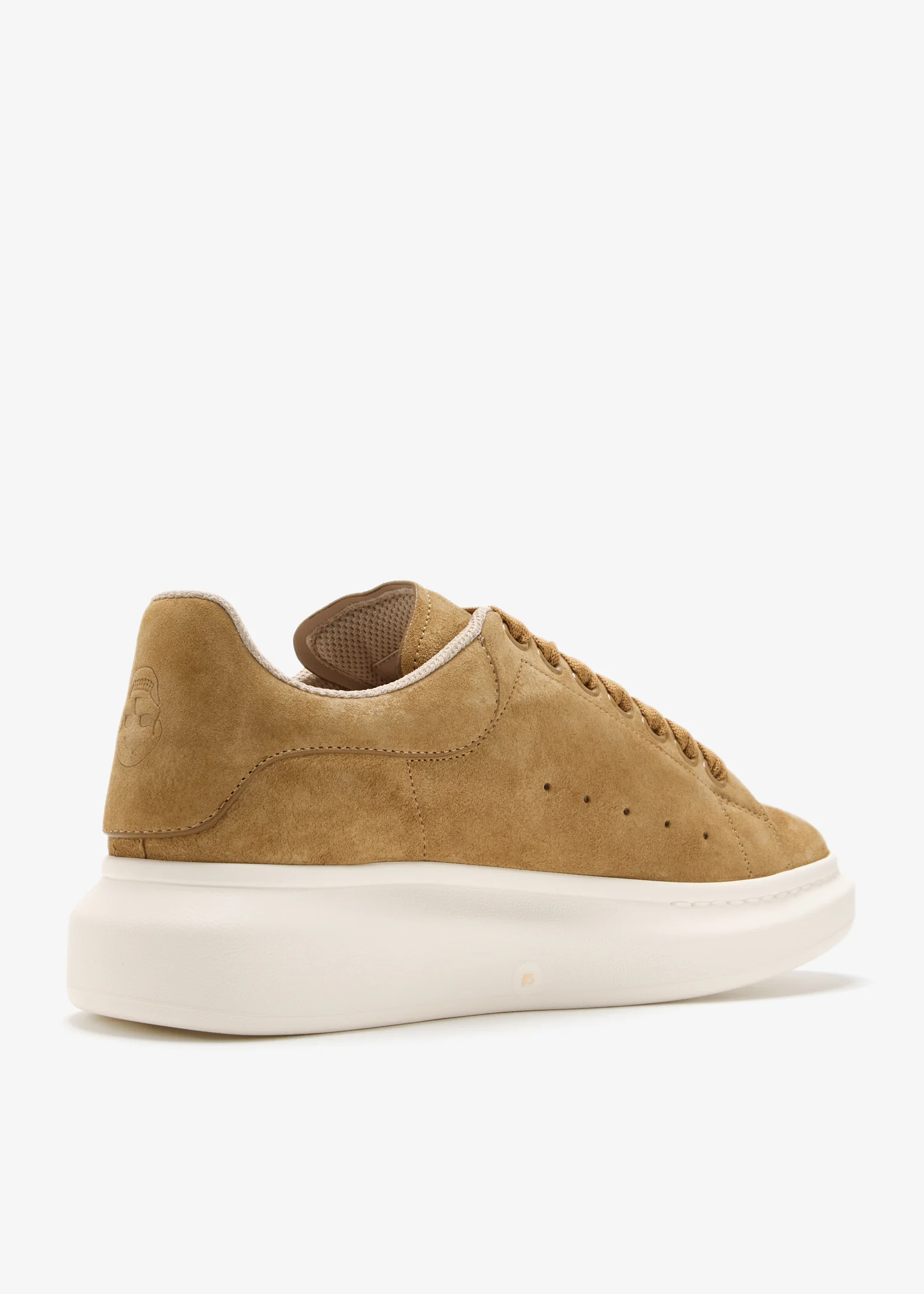 Alexander McQueen Khaki Leather Sneakers with Platform Sole - Image 6