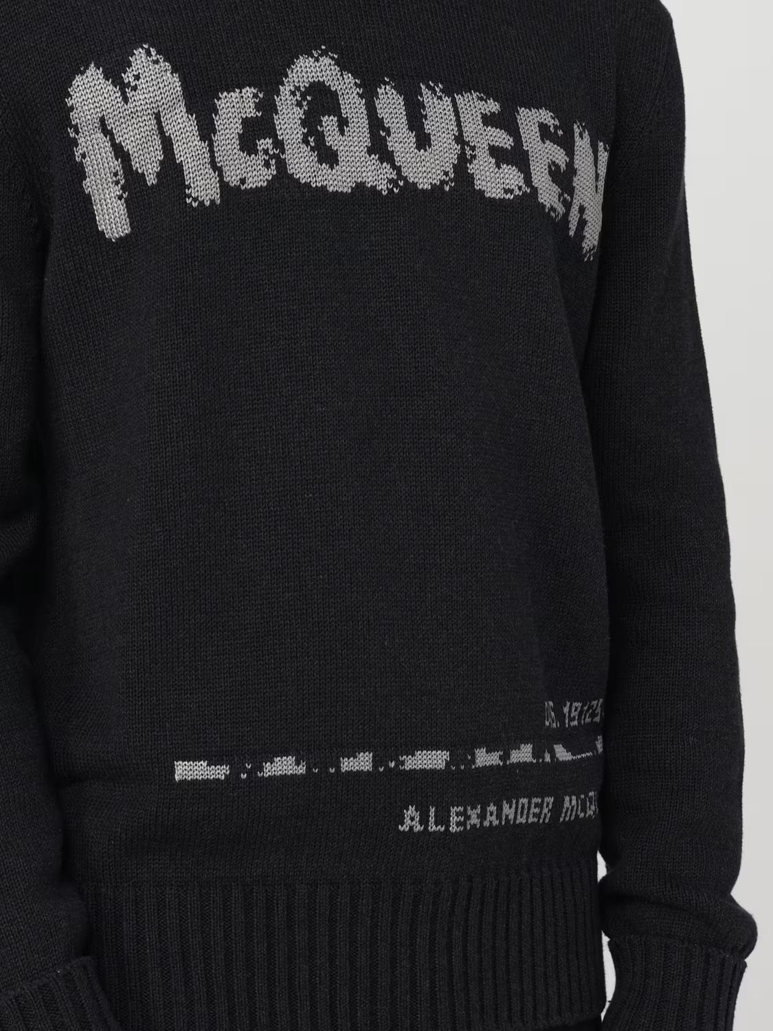Alexander McQueen Cotton Sweater with Embroidered Logo - Image 6