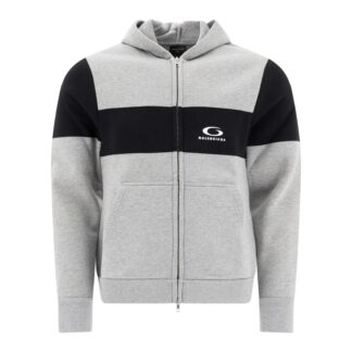 Balenciaga Urban Cotton Hoodie with Double-Zipper Design