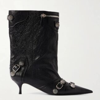 Balenciaga Leather Cagole Ankle Boots