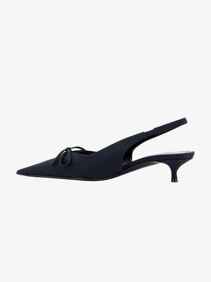Balenciaga Bow Slingback Pumps with Kitten Heel - Image 6