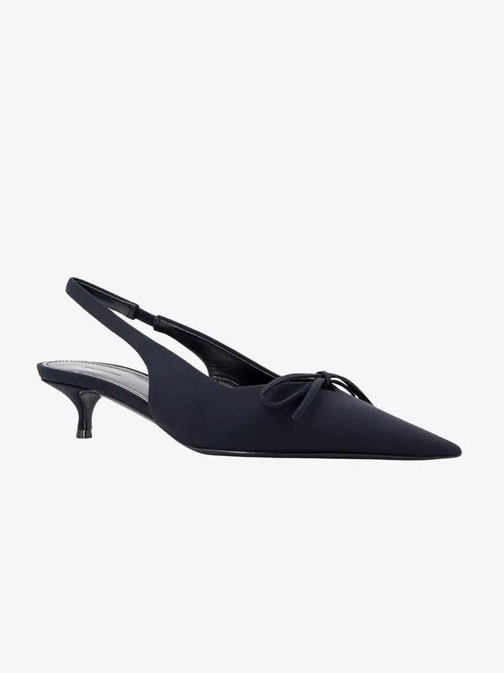 Balenciaga Bow Slingback Pumps with Kitten Heel - Image 4