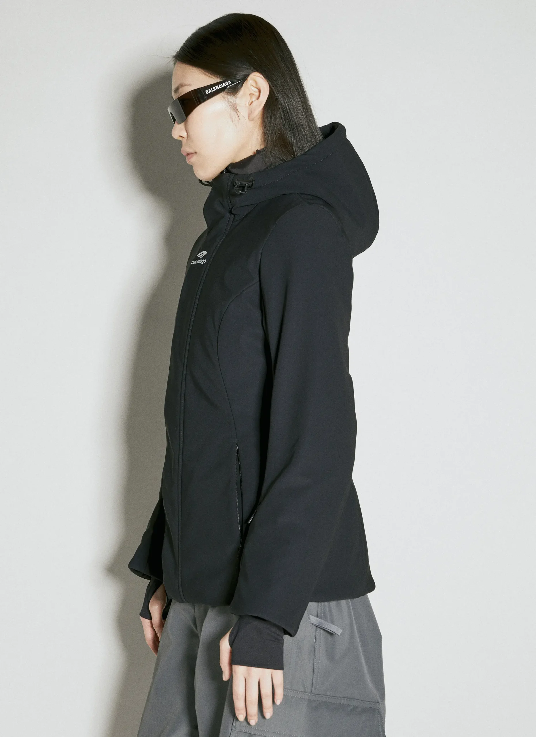 Balenciaga Quilted Down Jacket with High Collar and Adjustable Fit - Image 5