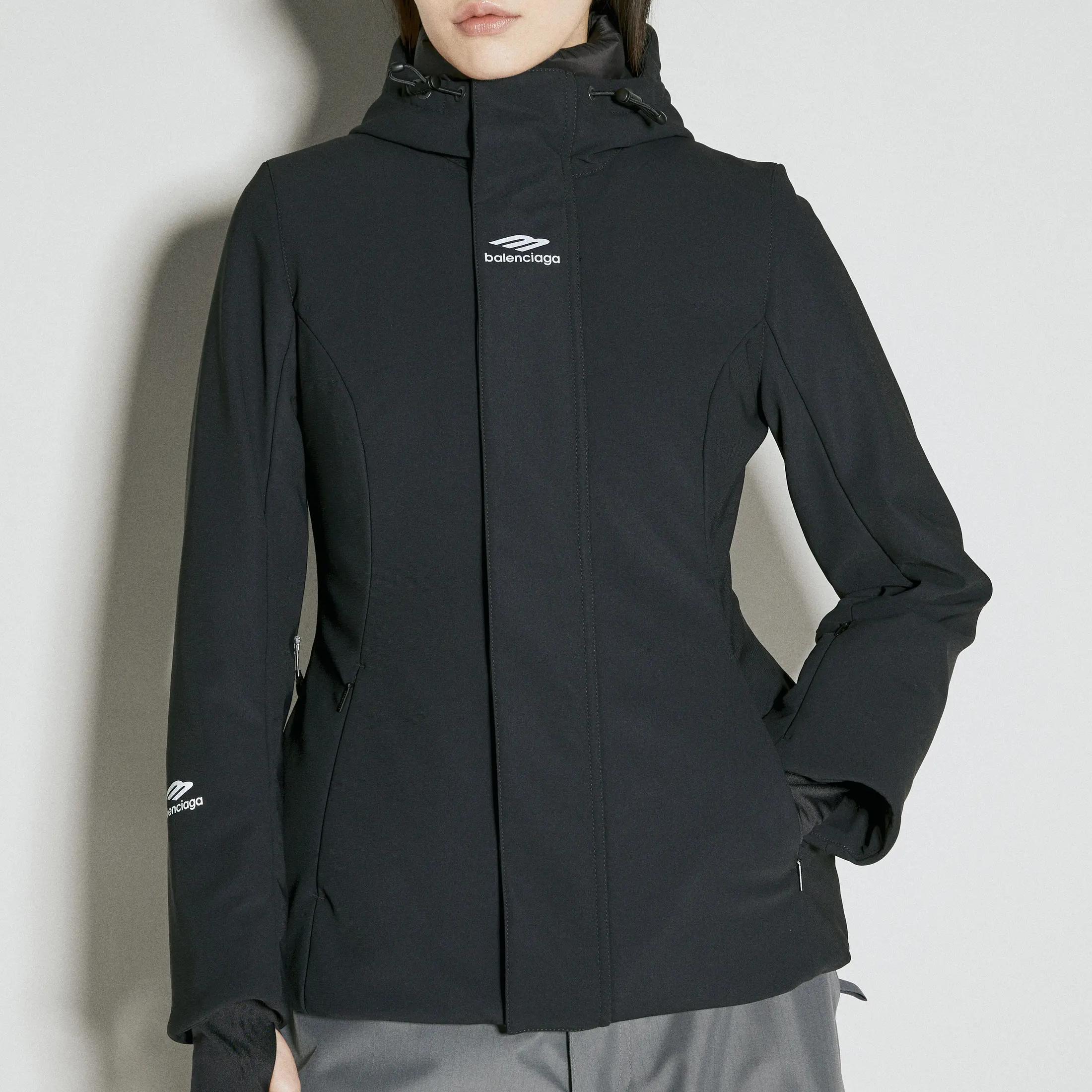 Balenciaga Quilted Down Jacket with High Collar and Adjustable Fit