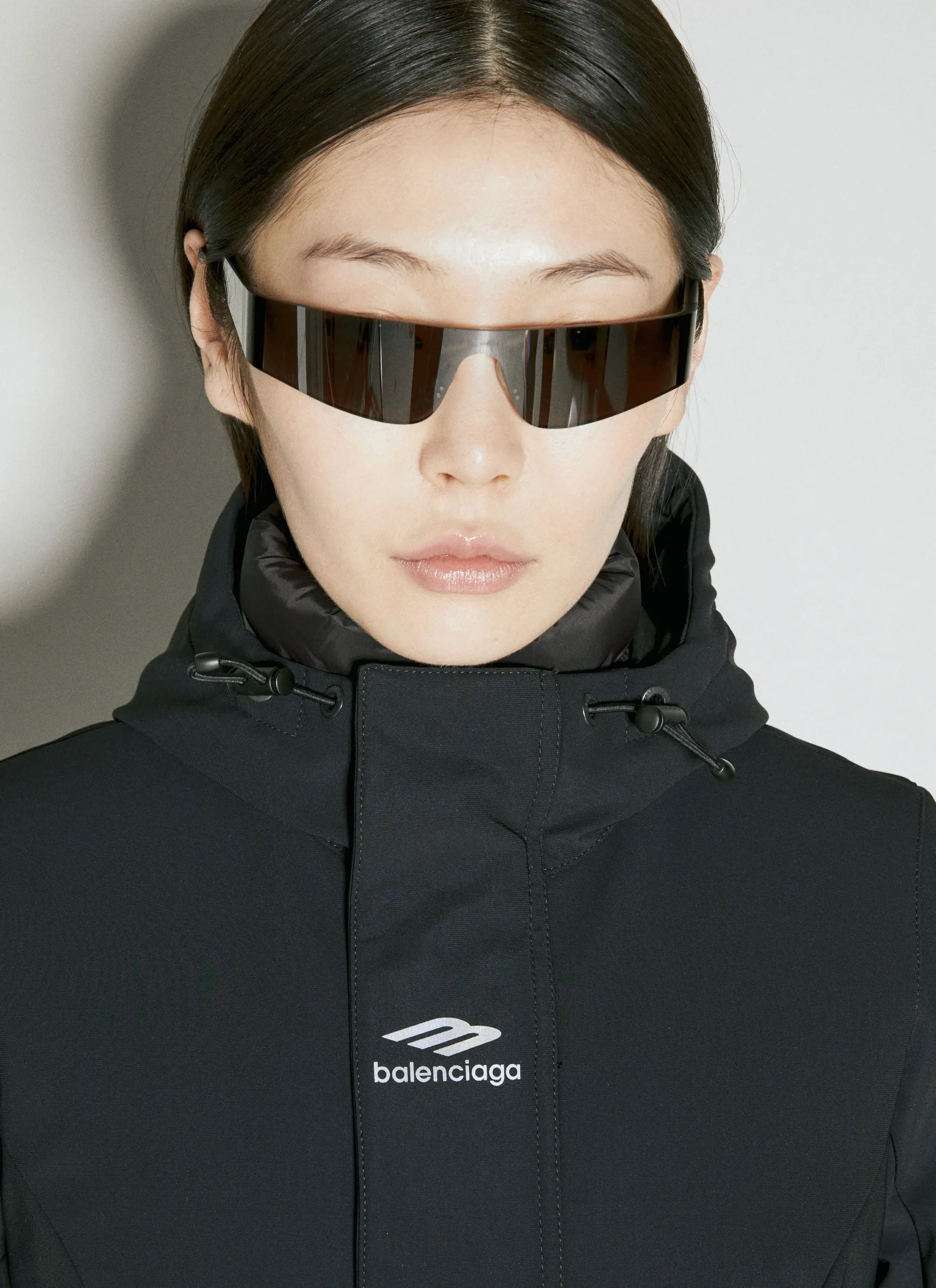 Balenciaga Quilted Down Jacket with High Collar and Adjustable Fit - Image 6