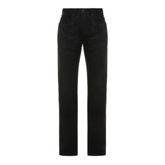Balenciaga Cotton Denim Straight-Leg Pants with Vintage Worn Effect