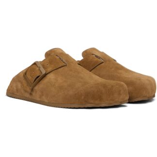 Balenciaga Leather Sunday Mules - Luxe Shearling Slip-Ons