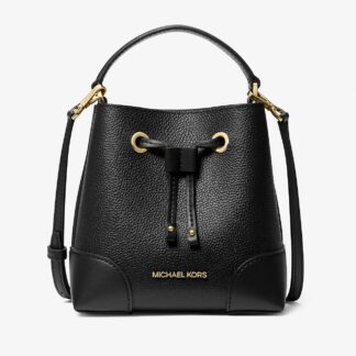 Michael Kors Mercer Small Bucket Drawstring Handbag in Black