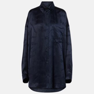 Balenciaga Oversized Silk Monogram Shirt