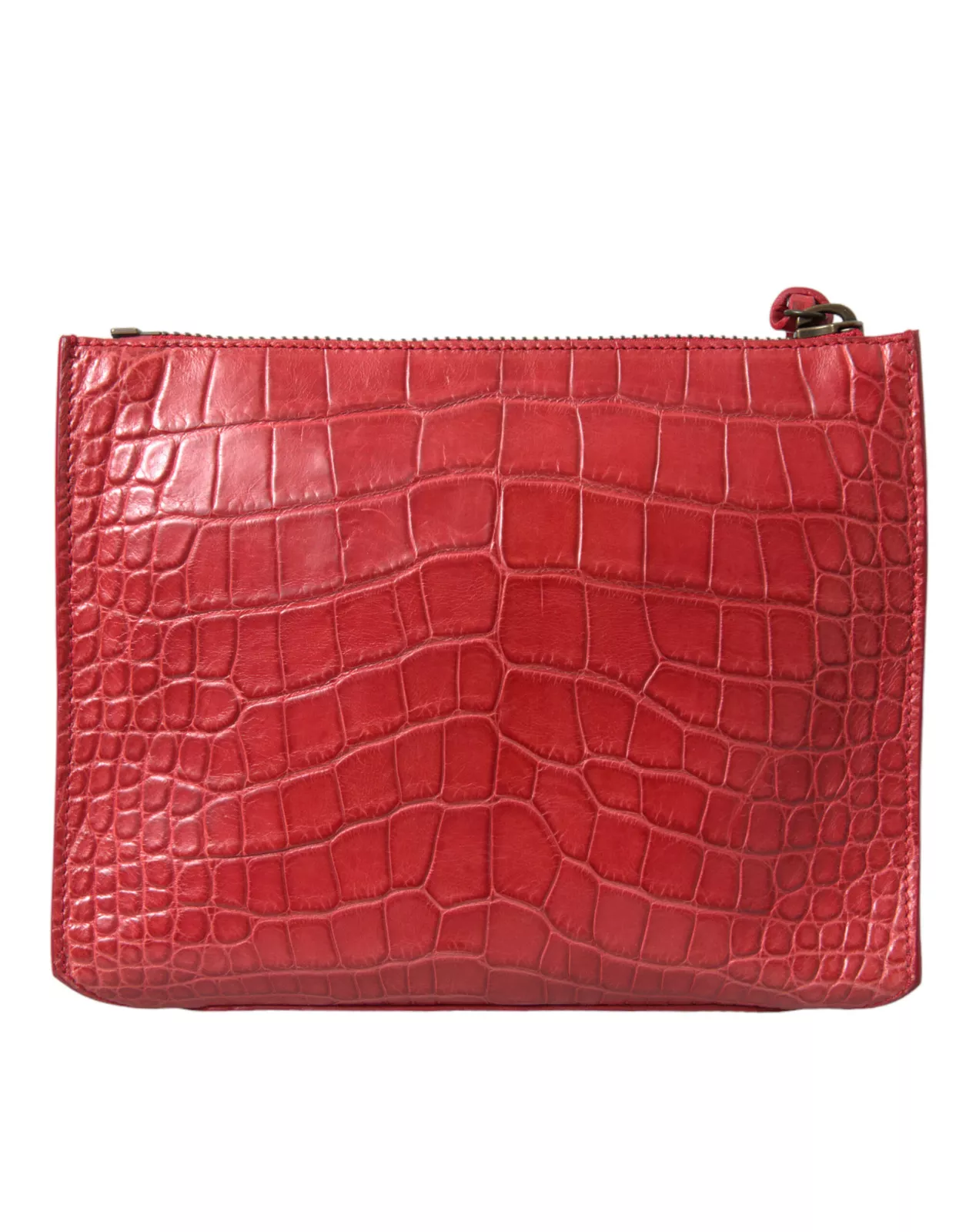 Balenciaga Exotic Red Alligator Leather Pouch Bag - Image 3