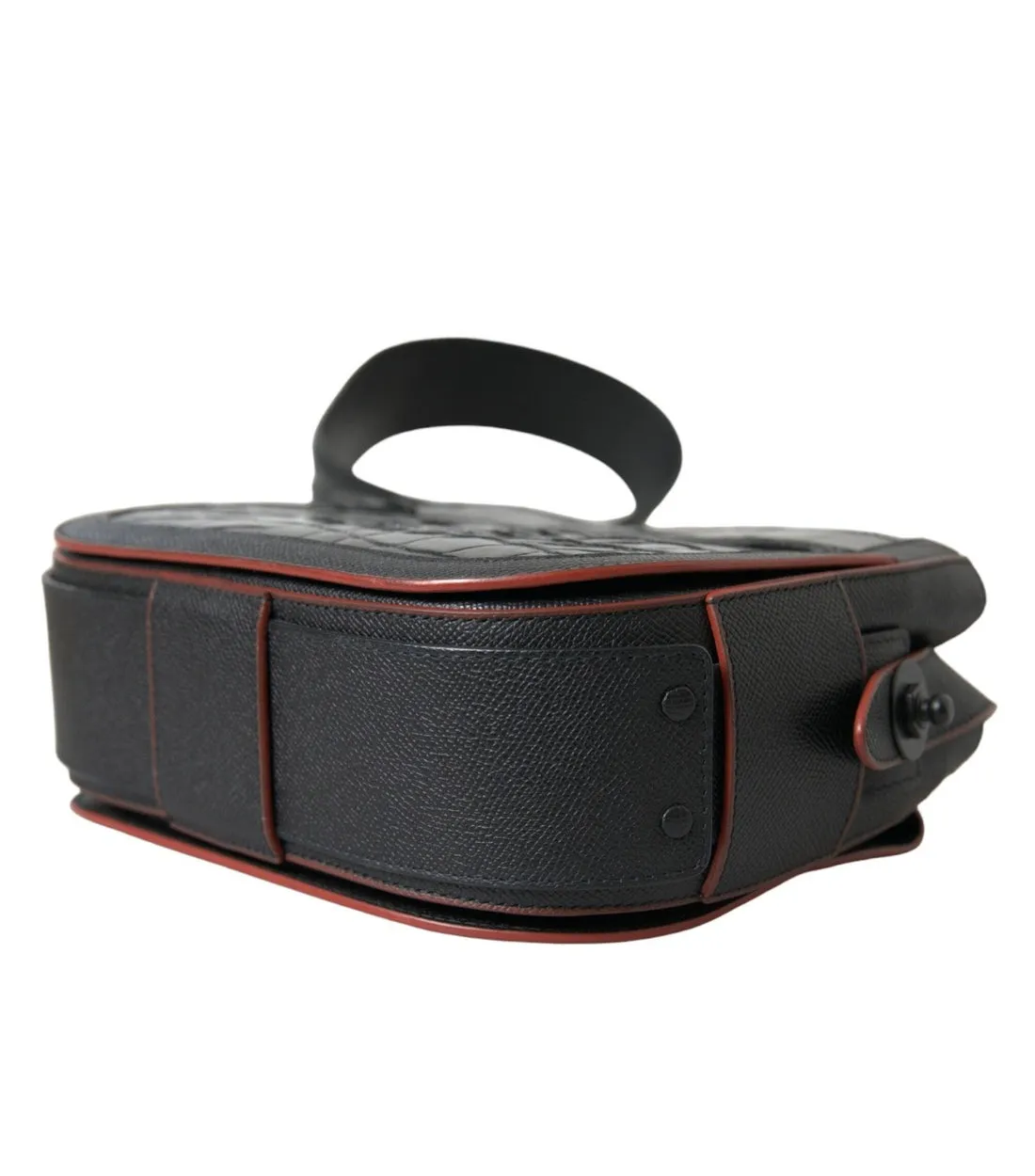 BALENCIAGA Women’s Black Crocodile Leather Camera Bag - Image 6