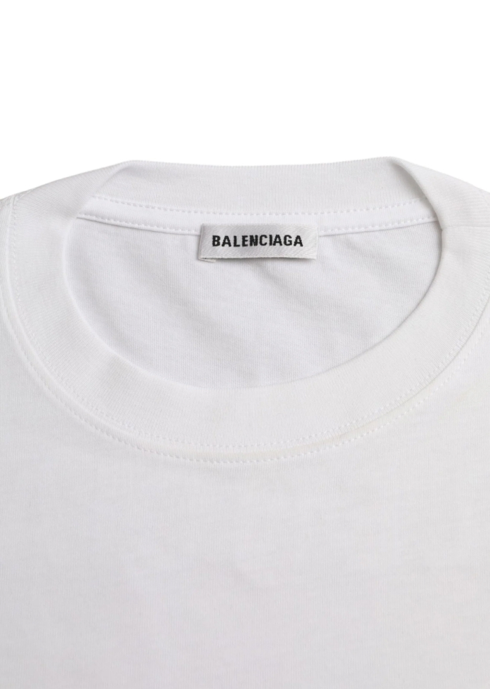 Balenciaga Cotton Crew Neck T-Shirt - Image 4