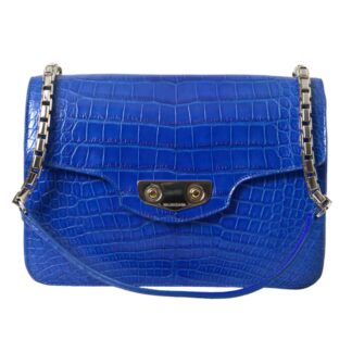 BALENCIAGA Neo Classic Chain Alligator Shoulder Bag