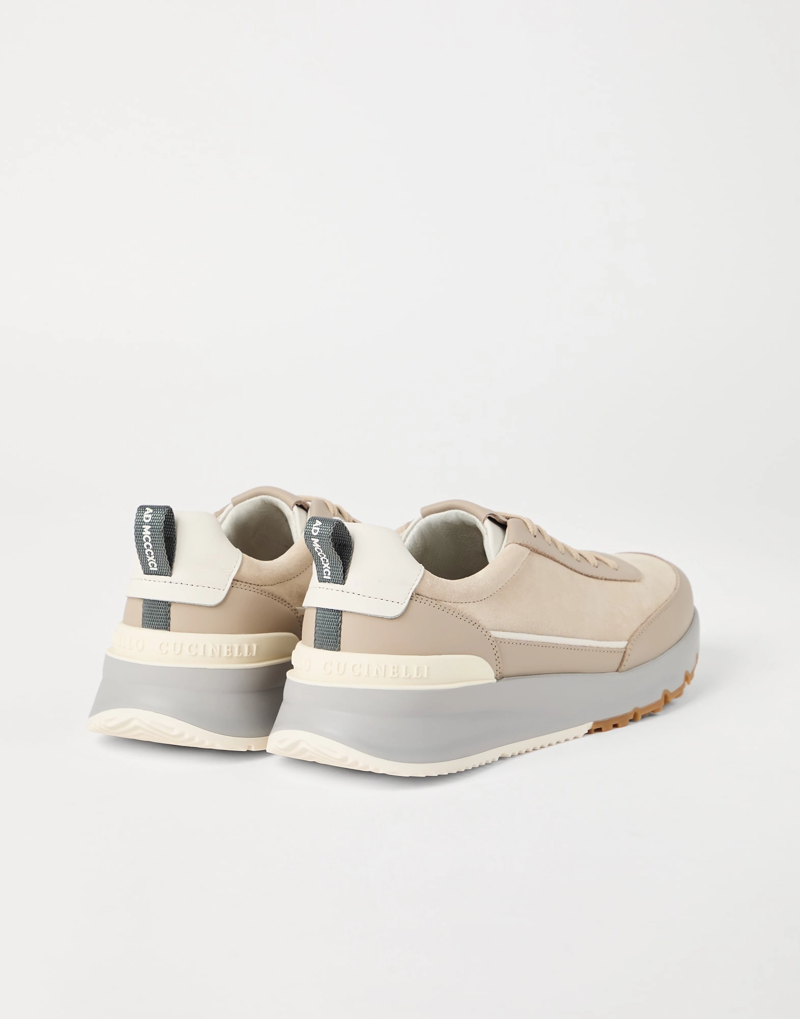 Brunello Cucinelli Luxe Lace-Up Sneakers with Embossed Monogram - Image 4