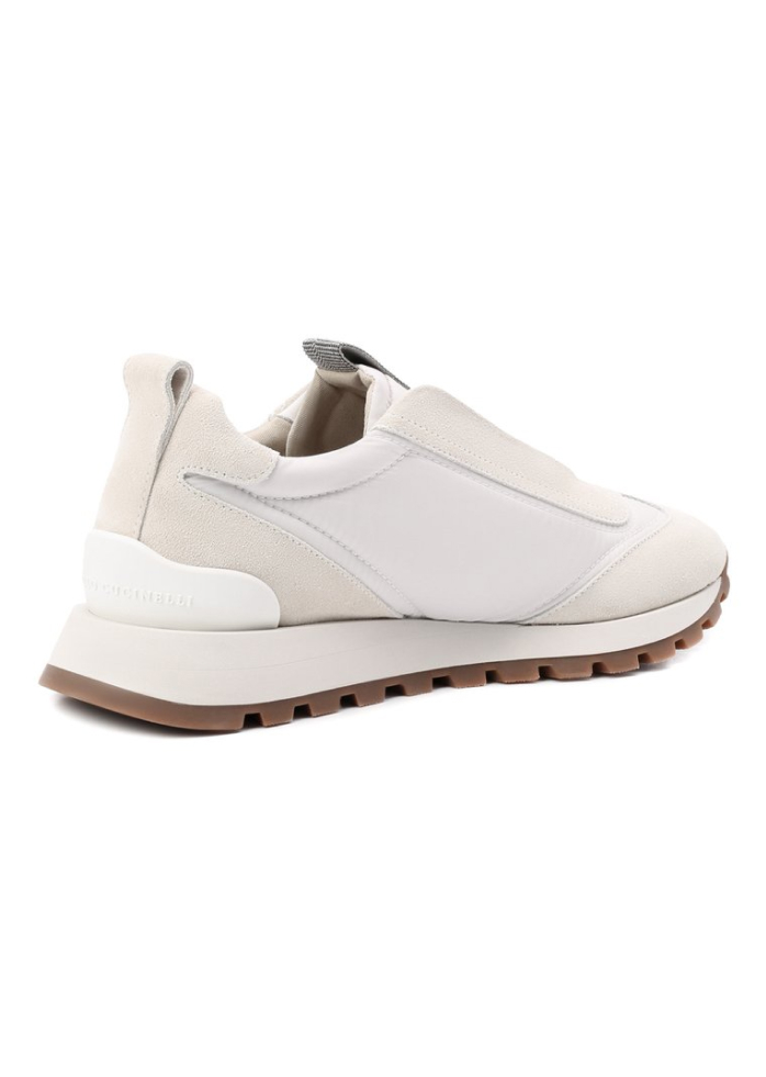 Brunello Cucinelli Luxury Slip-On Sneakers with Shiny Jewels & Suede Details - Image 4
