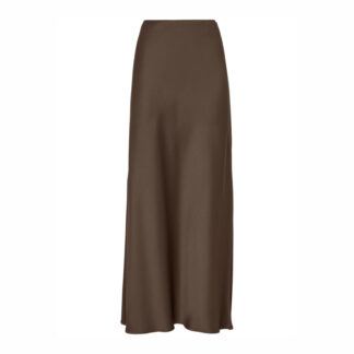Brunello Cucinelli Monochrome Midi Skirt with Side Slit and Petticoat