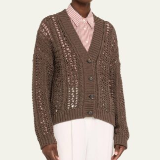 Brunello Cucinelli Openwork Cotton Cardigan