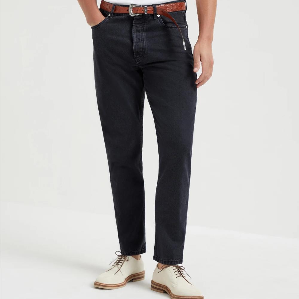 Brunello Cucinelli Men's Cotton Denim Pants