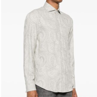 Brunello Cucinelli Paisley Cotton Shirt