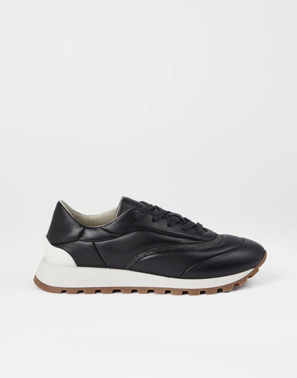 Brunello Cucinelli Leather Sneakers with Suede Details - Image 4