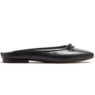 Brunello Cucinelli Leather Ballerinas with Decorative Bow