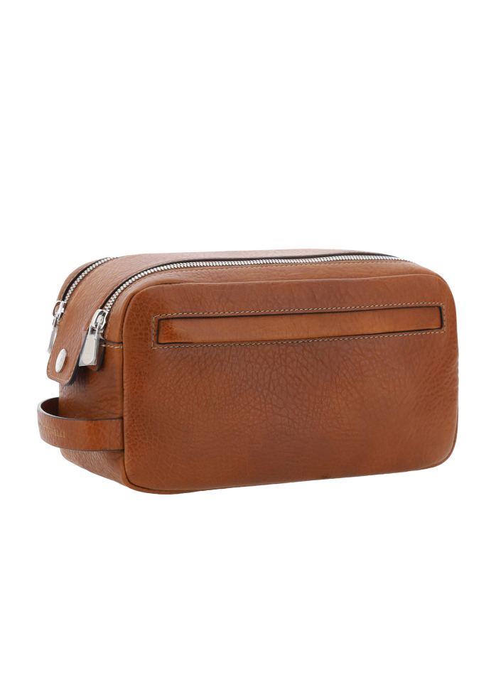 Brunello Cucinelli Leather Beauty Case with Double Zipper - Image 3