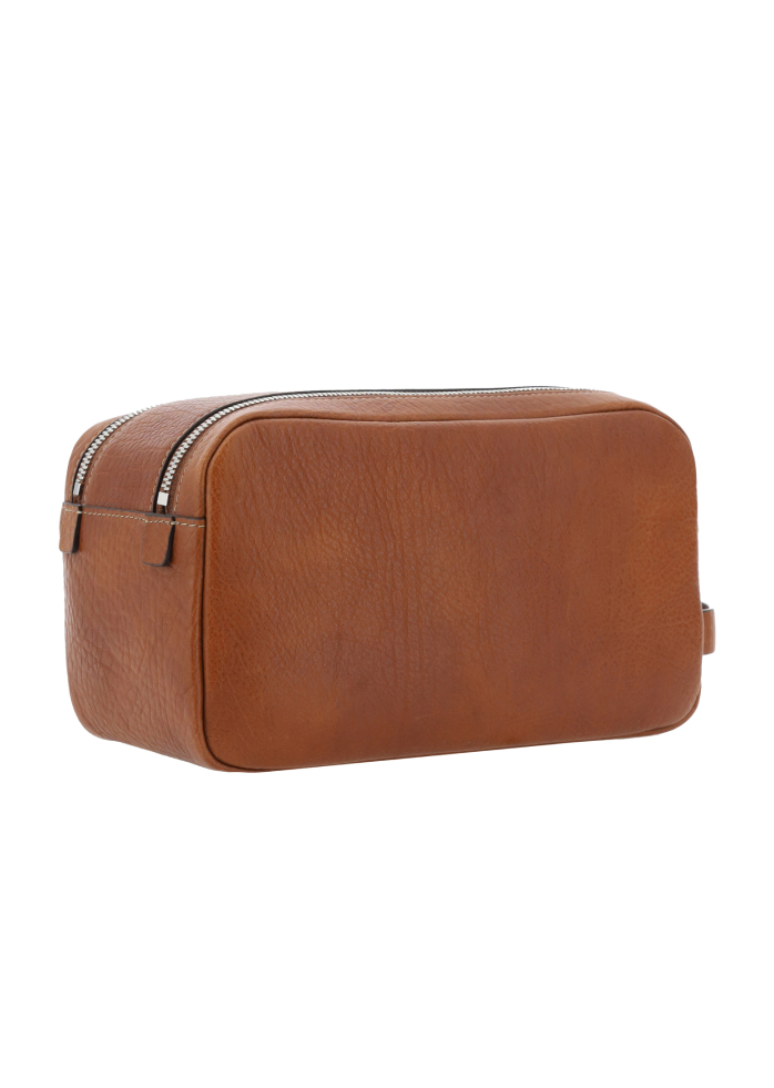 Brunello Cucinelli Leather Beauty Case with Double Zipper - Image 4