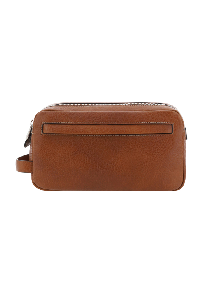 Brunello Cucinelli Leather Beauty Case with Double Zipper - Image 2