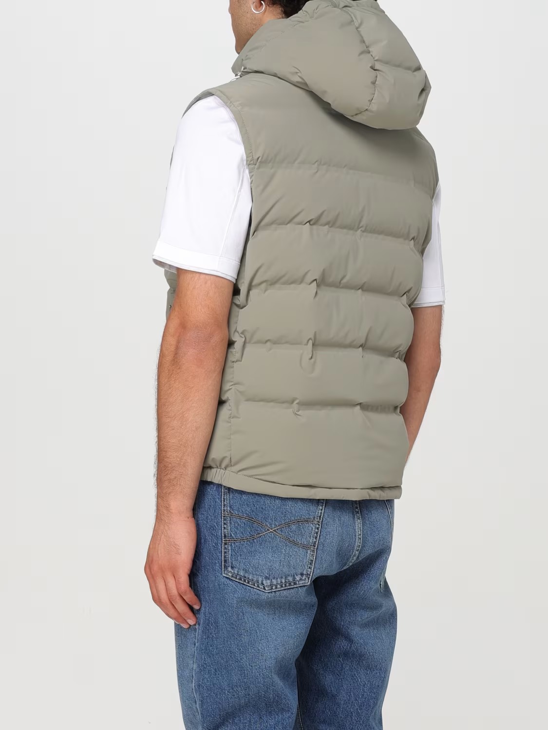 Brunello Cucinelli Down Vest with Adjustable Hood and Quilted Design - Image 4