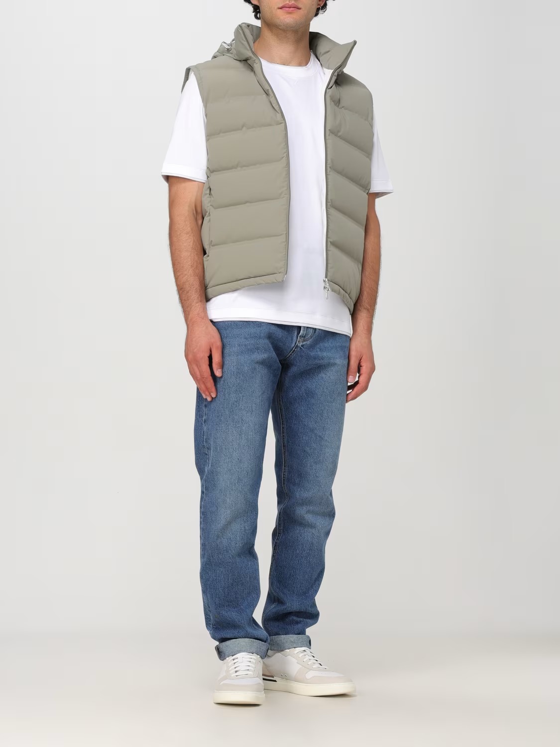 Brunello Cucinelli Down Vest with Adjustable Hood and Quilted Design - Image 5