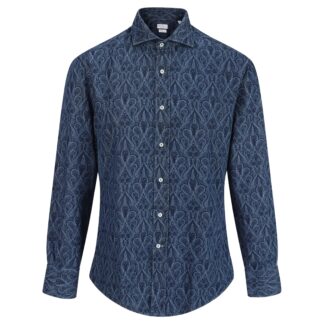 Brunello Cucinelli Men's Cotton Shirt with Paisley Pattern