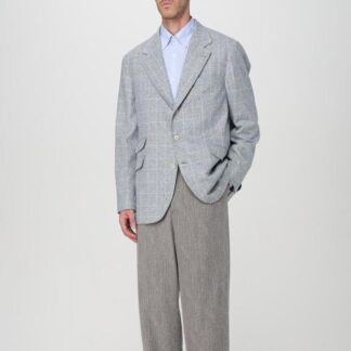 Brunello Cucinelli Silk Check Blazer Jacket