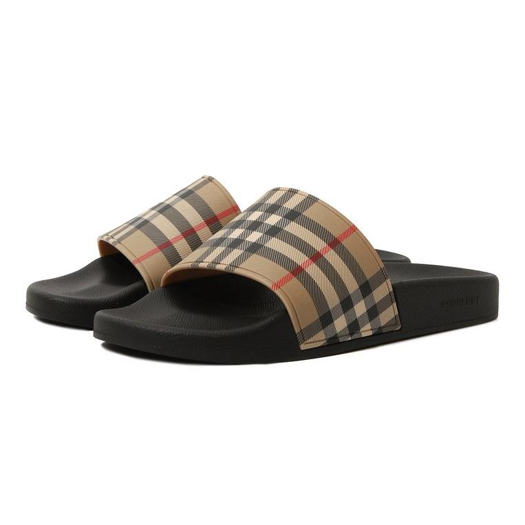 Burberry Furley Sandals with Iconic Check Pattern and Logo Insole