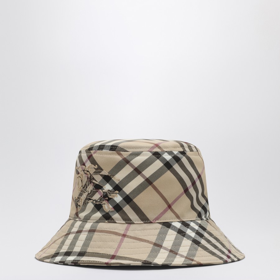 Burberry Check Archive Bucket Hat with Embroidered Logo - Image 4