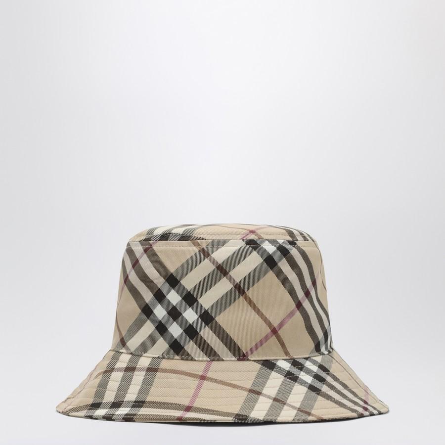Burberry Check Archive Bucket Hat with Embroidered Logo