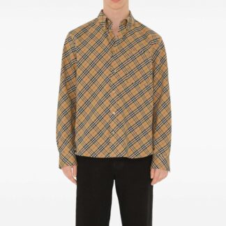 Burberry Cotton Shirt with Iconic Check Archive Pattern