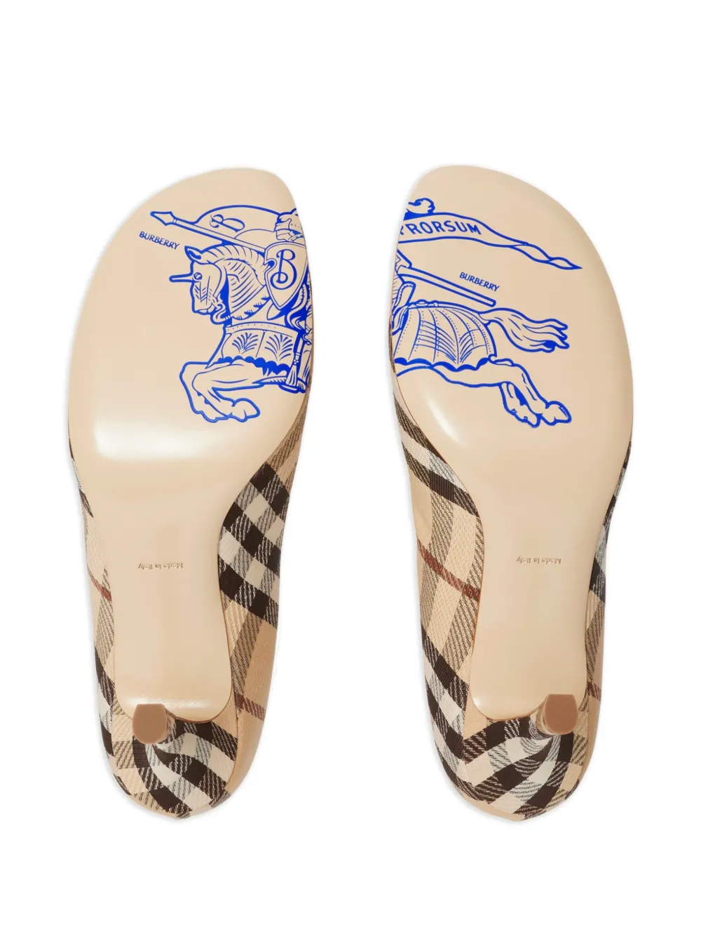 Burberry Archivio Check Baby Pumps with Stiletto Heel - Image 5
