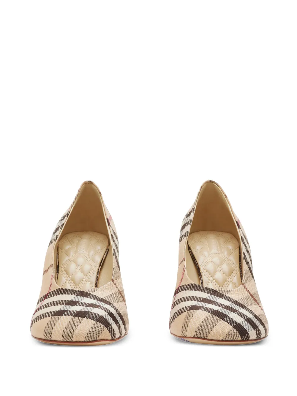 Burberry Archivio Check Baby Pumps with Stiletto Heel - Image 3