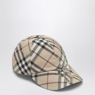 Burberry Archivio Check Baseball Cap with Equestrian Knight Logo