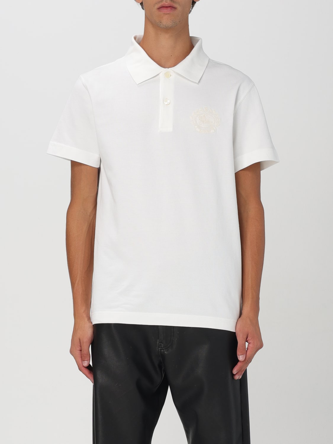 Burberry Cotton Polo Shirt with Equestrian Knight Logo - Image 2