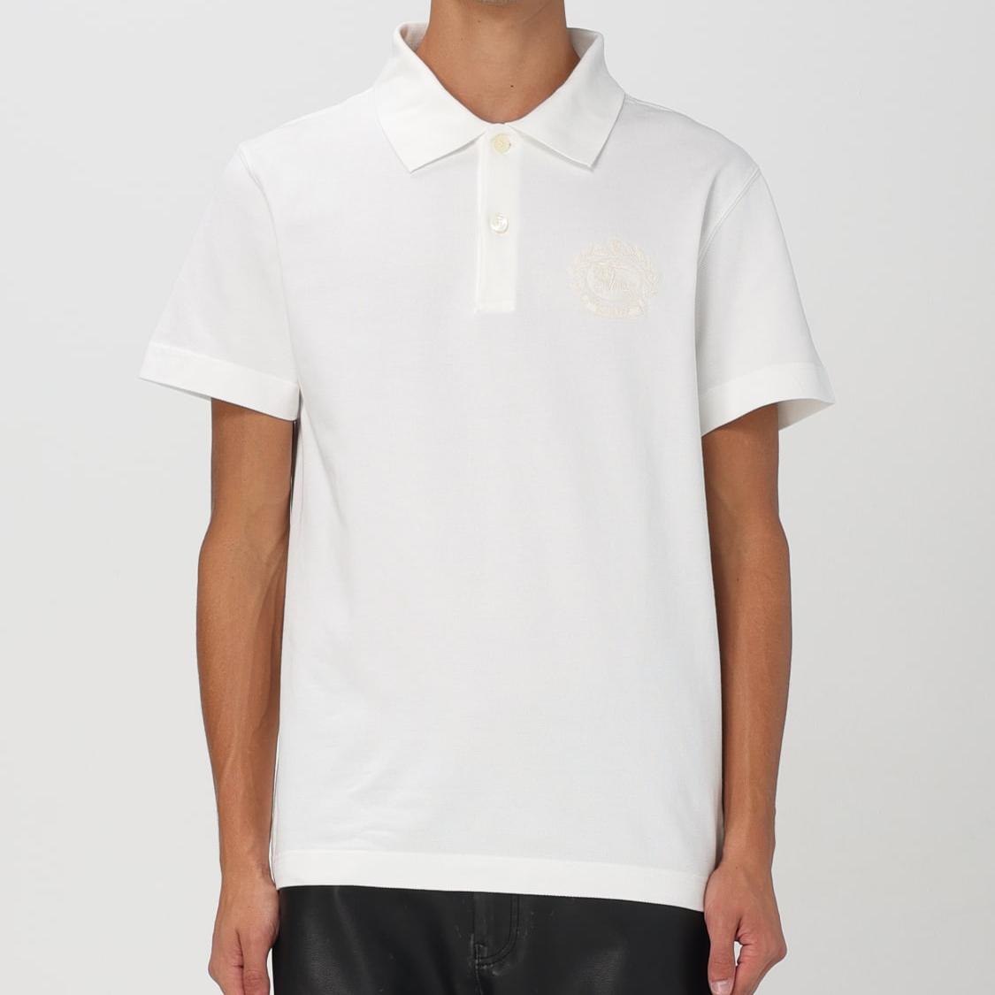 Burberry Cotton Polo Shirt with Equestrian Knight Logo