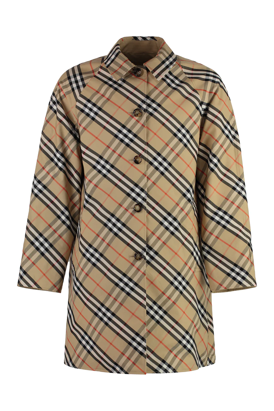 Burberry Cotton Reversible Coat with Iconic Check Pattern - Image 7
