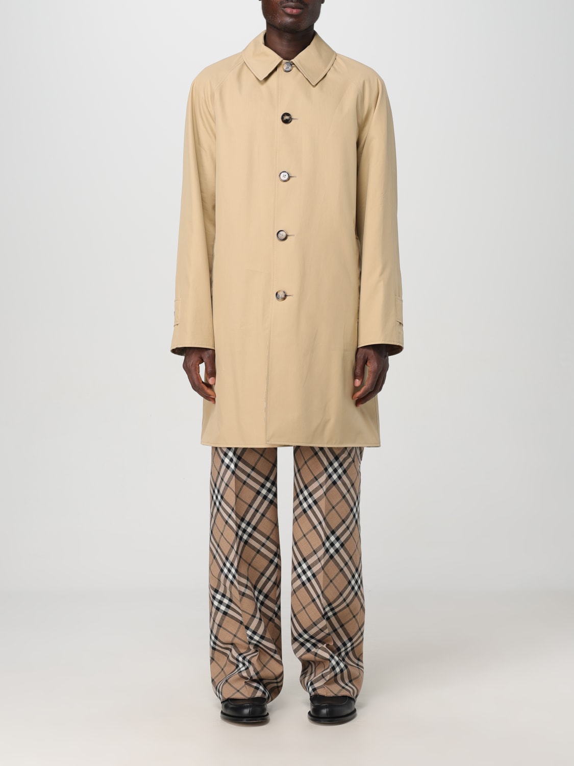 Burberry Cotton Reversible Coat with Iconic Check Pattern - Image 3