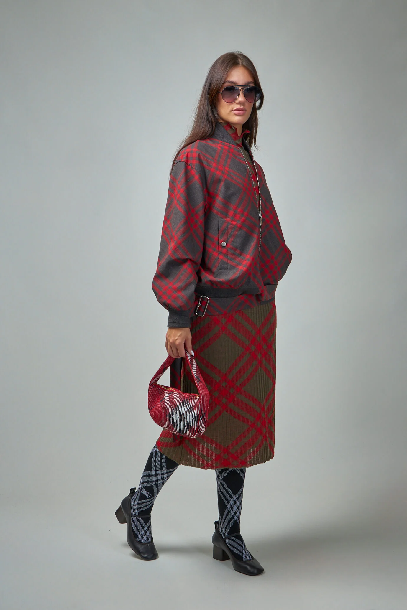 Burberry Jacket with Archivio Check and Ribbed Wool Details - Image 3