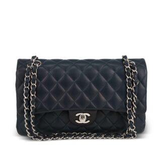 Preowned Chanel Caviar Double Flap Bag Medium