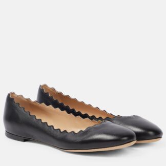 Chloé Calfskin Ballerina Flats with Wavy Edging